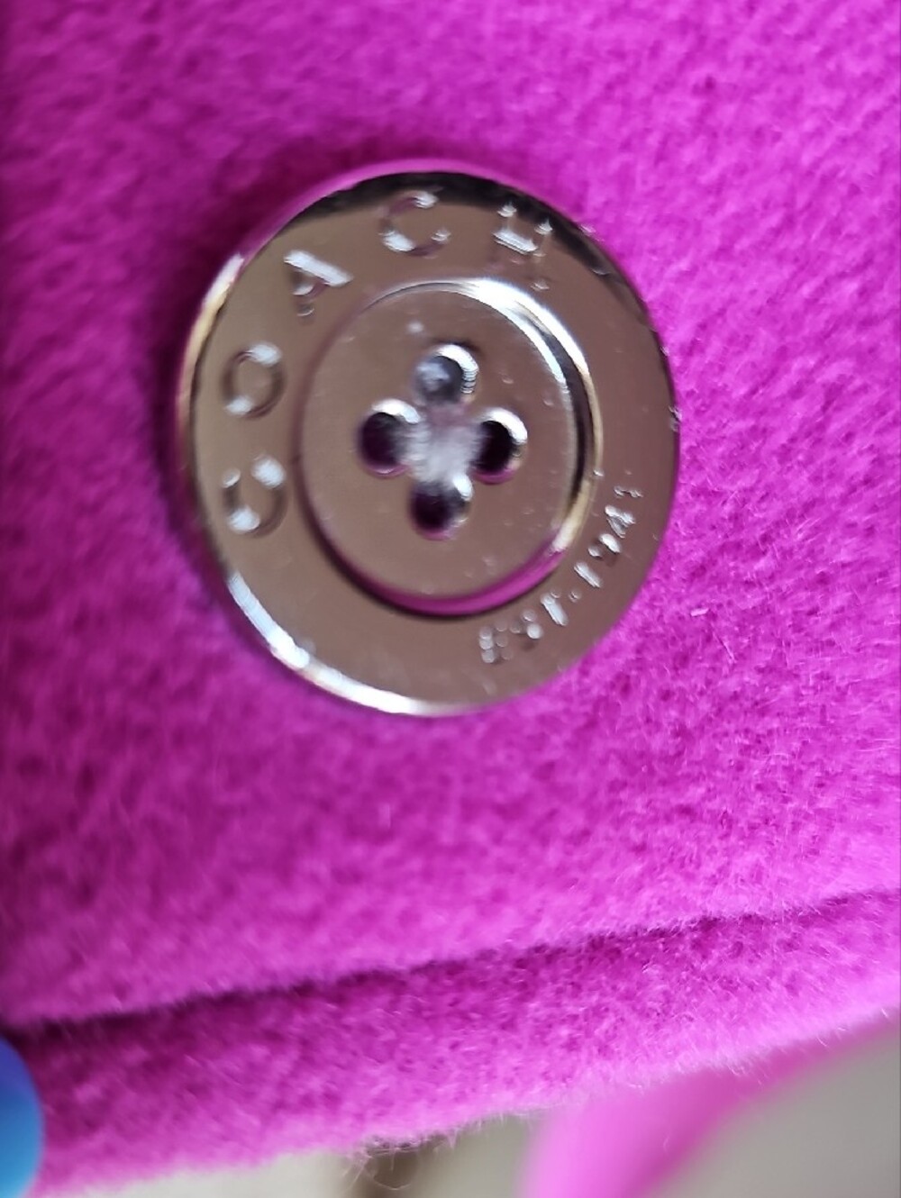 COACH 1941 Magenta Wool Blend Belted Coat with Pale Pink Signature C Lining - Picture 9 of 9